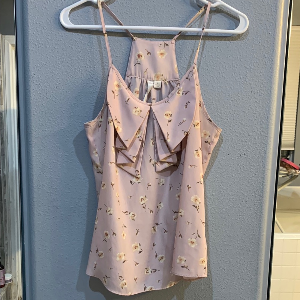 Floral Pink Sleeveless Top LC Lauren Conrad